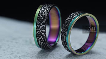 Зеленые титановые кольца